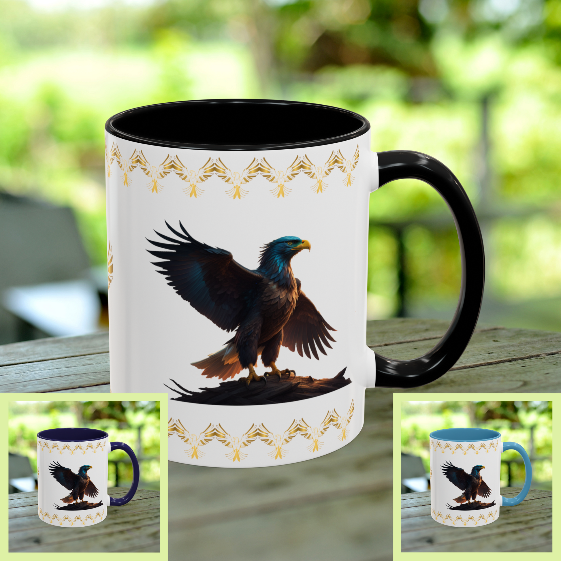 Wingspan of Strength: Eagle Accent Coffee Mug (11, 15oz)