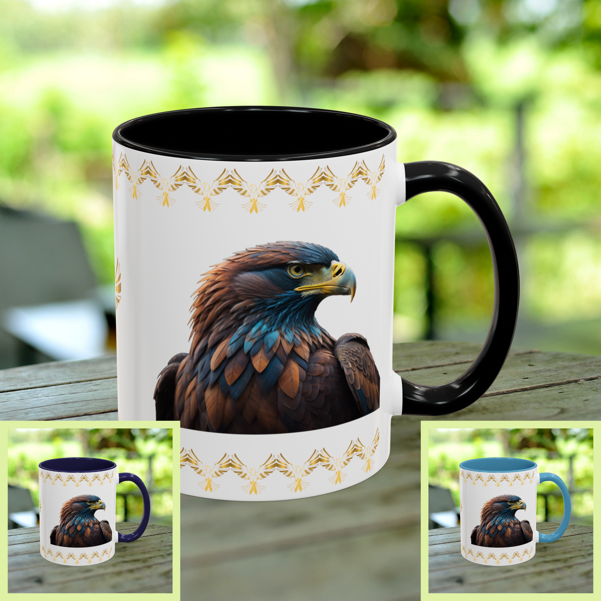 Feathers of Resilience: Eagle Accent Coffee Mug (11, 15oz)