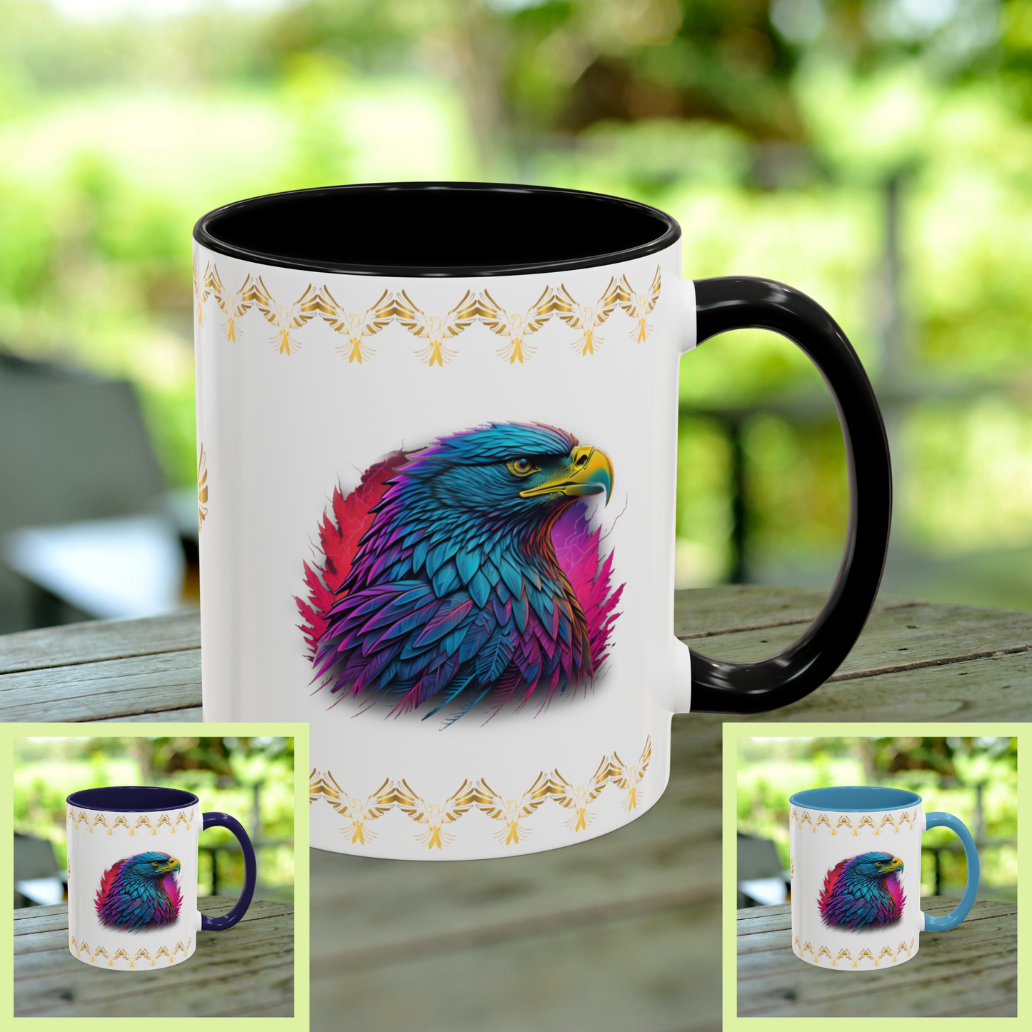 Triumphant Talons: Eagle Accent Coffee Mug (11, 15oz)