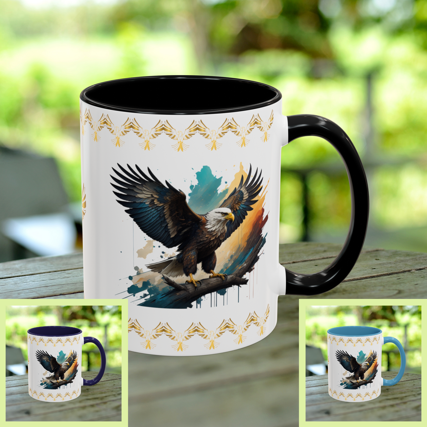 Inspirational Eagle Flight: Eagle Accent Coffee Mug (11, 15oz)