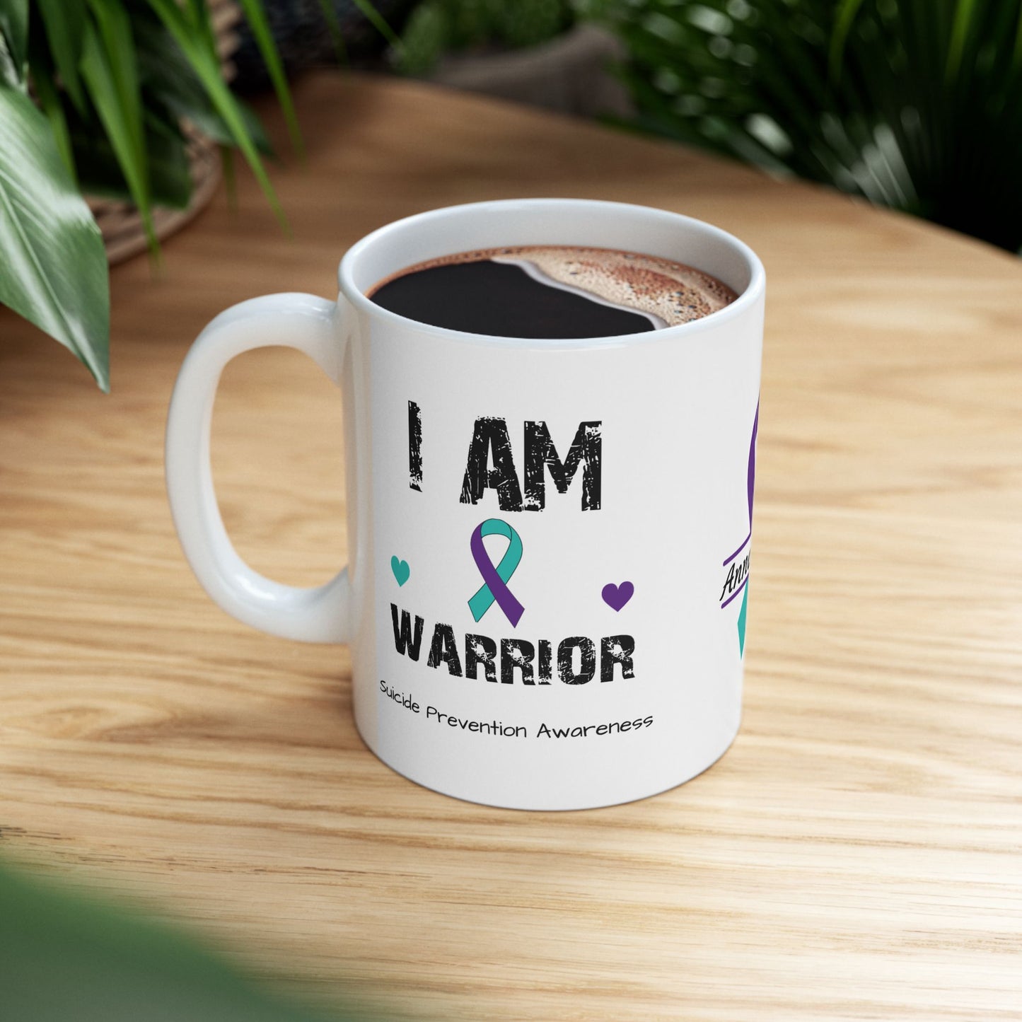 I am of a Warrior - Personalized Suicide Prevention Awareness Gift, Empowerment and Resilience Ceramic Mug, Support for Survivors