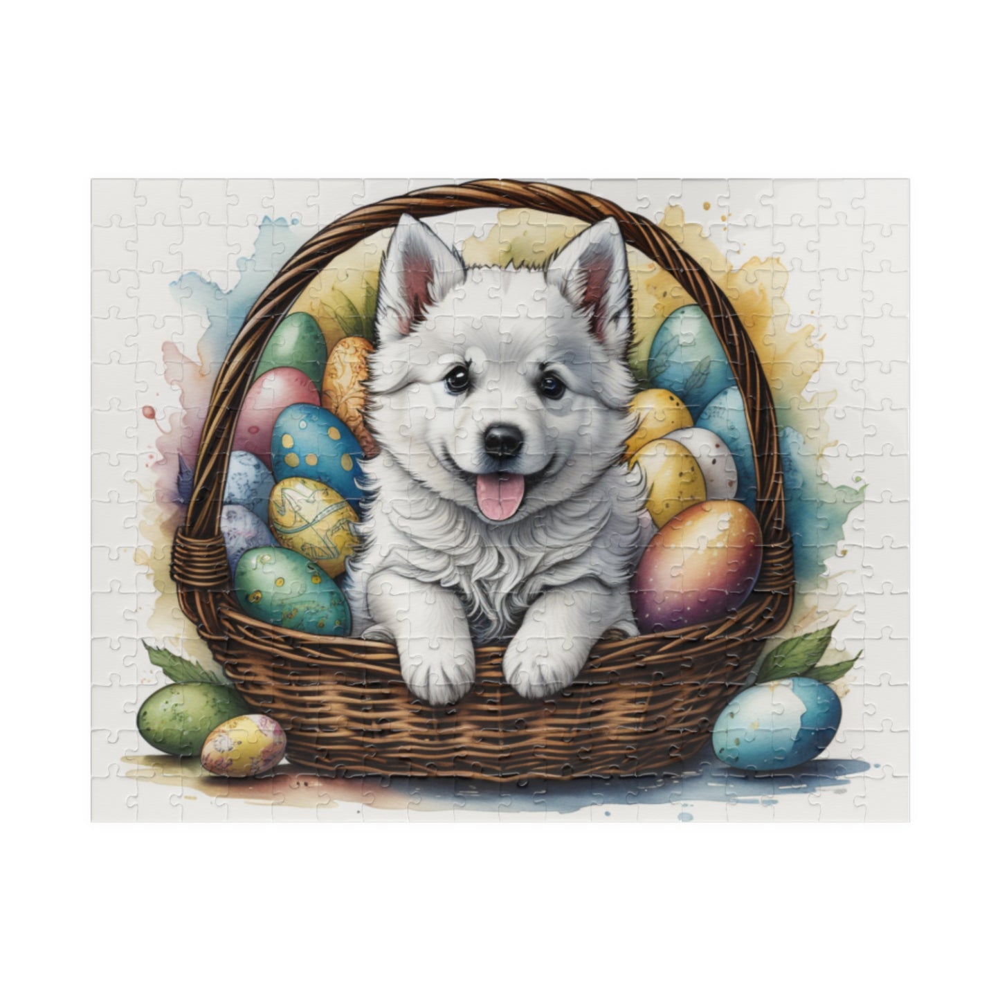 American Eskimo - Hoppy Paws Easter Delight Mental Health Puzzle