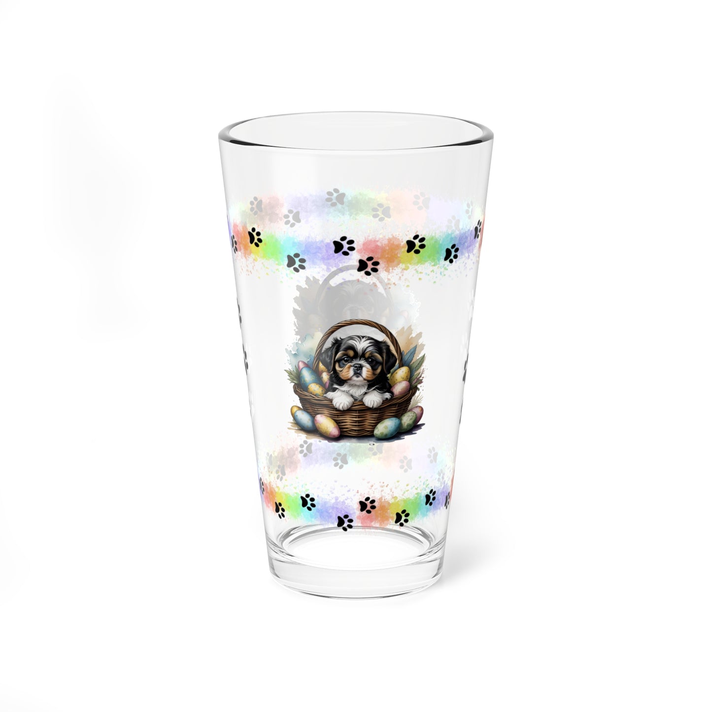 Shih Tzu - Pawsitively Joyful Easter Puppy - Pint Glass, 16oz