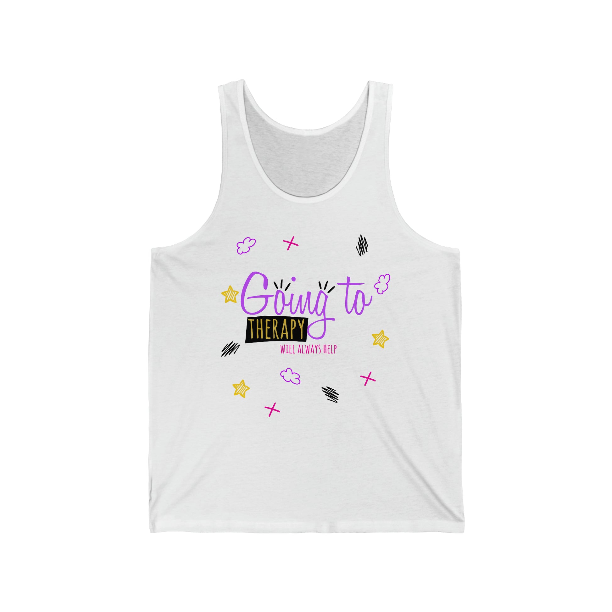 Going To Therapy Will Always Help - Unisex Jersey Tank