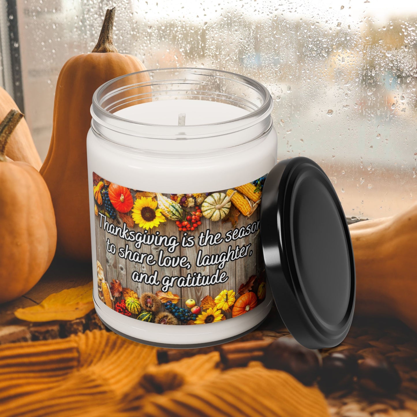 Thanksgiving Is The Season To Share Love, Laughter, And Gratitude - Thanksgiving Scented Candle, 9oz