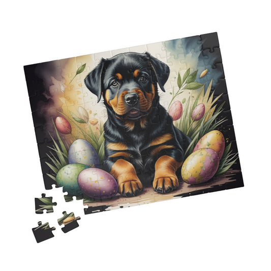 Rottweiler - Hoppy Paws Easter Delight Mental Health Puzzle