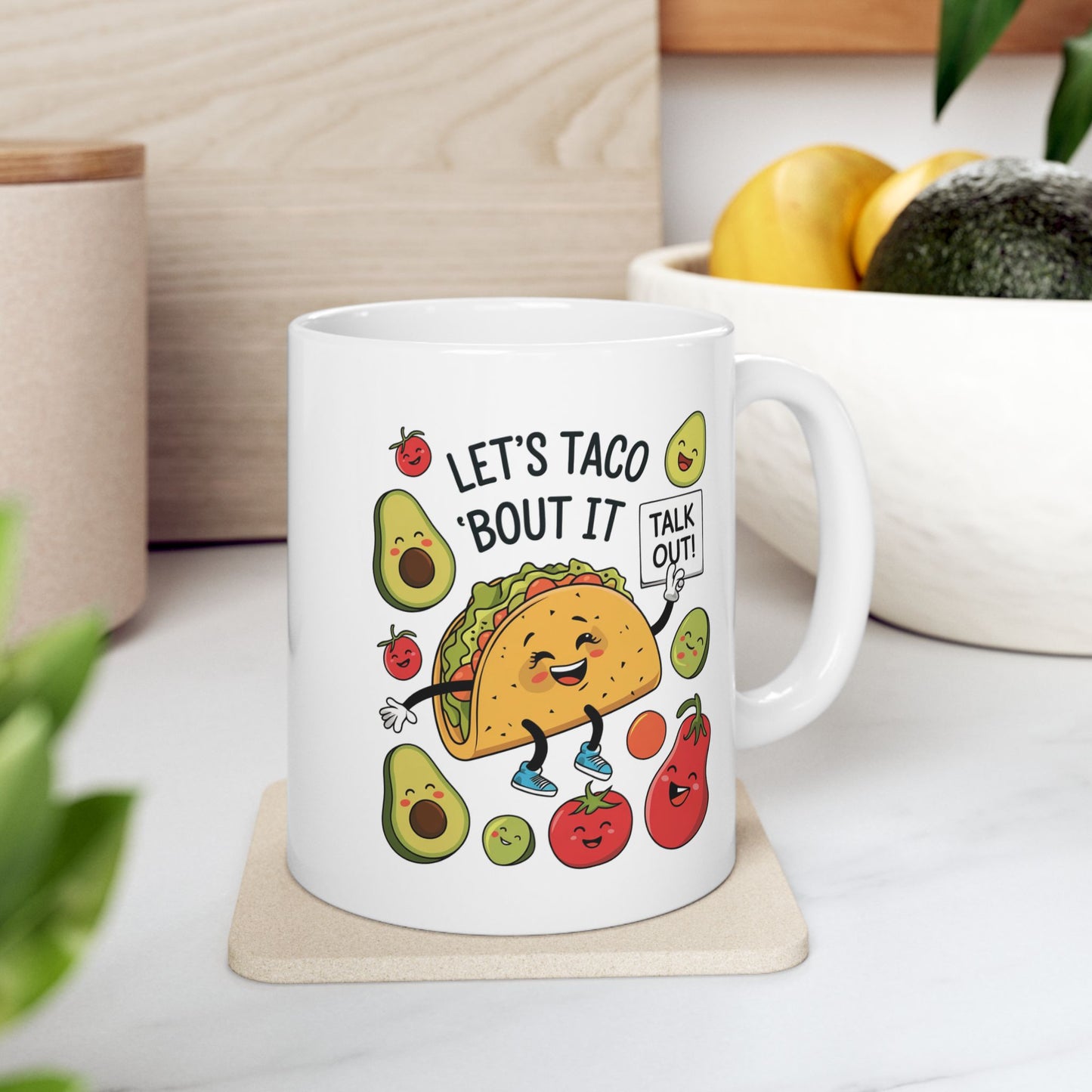 Let's Taco 'Bout It  - Ceramic Mug, (11oz, 15oz)