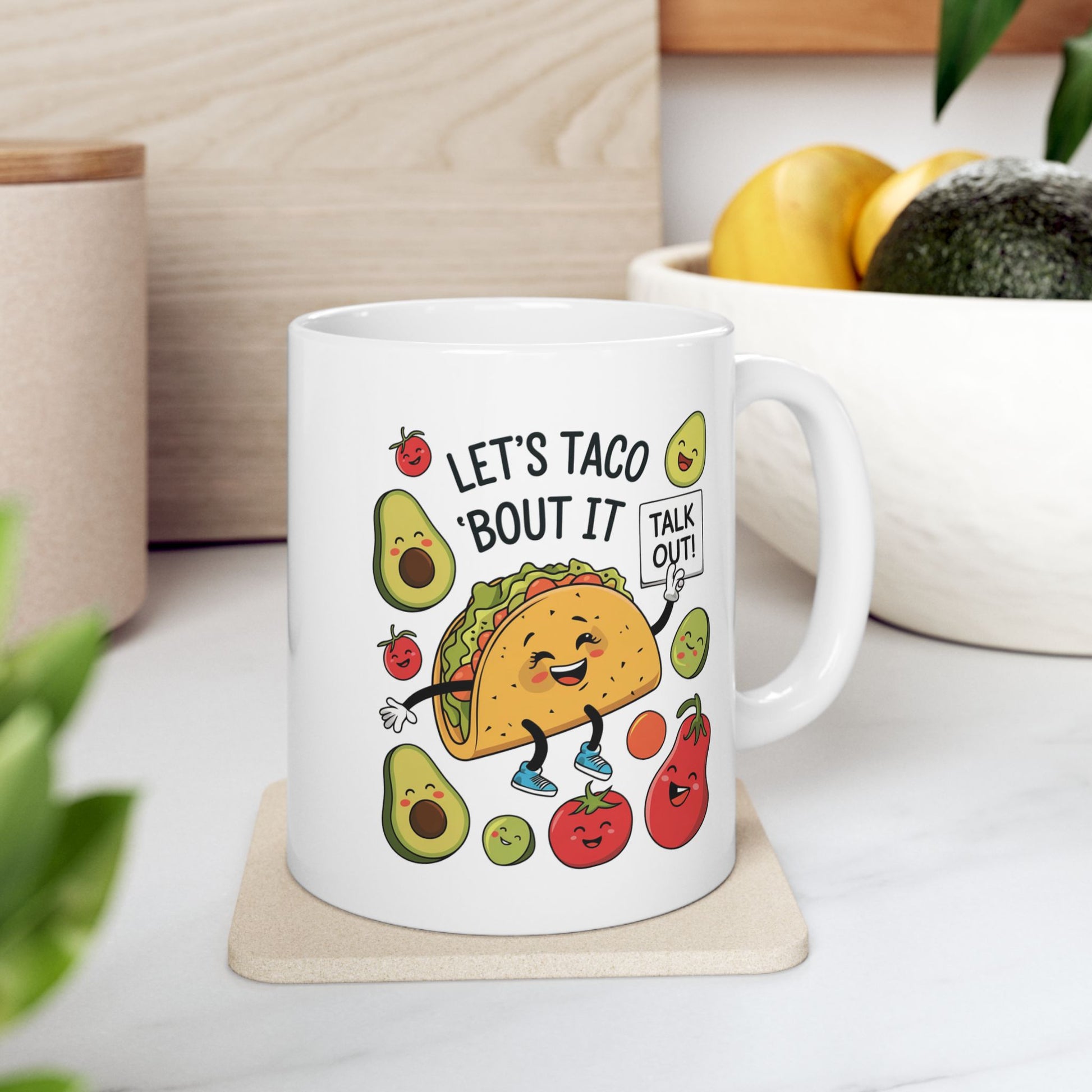 Let's Taco 'Bout It  - Ceramic Mug, (11oz, 15oz)