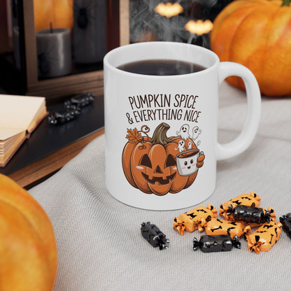 Pumpkin Spice & Everything Nice Ceramic Mug, (11oz, 15oz)