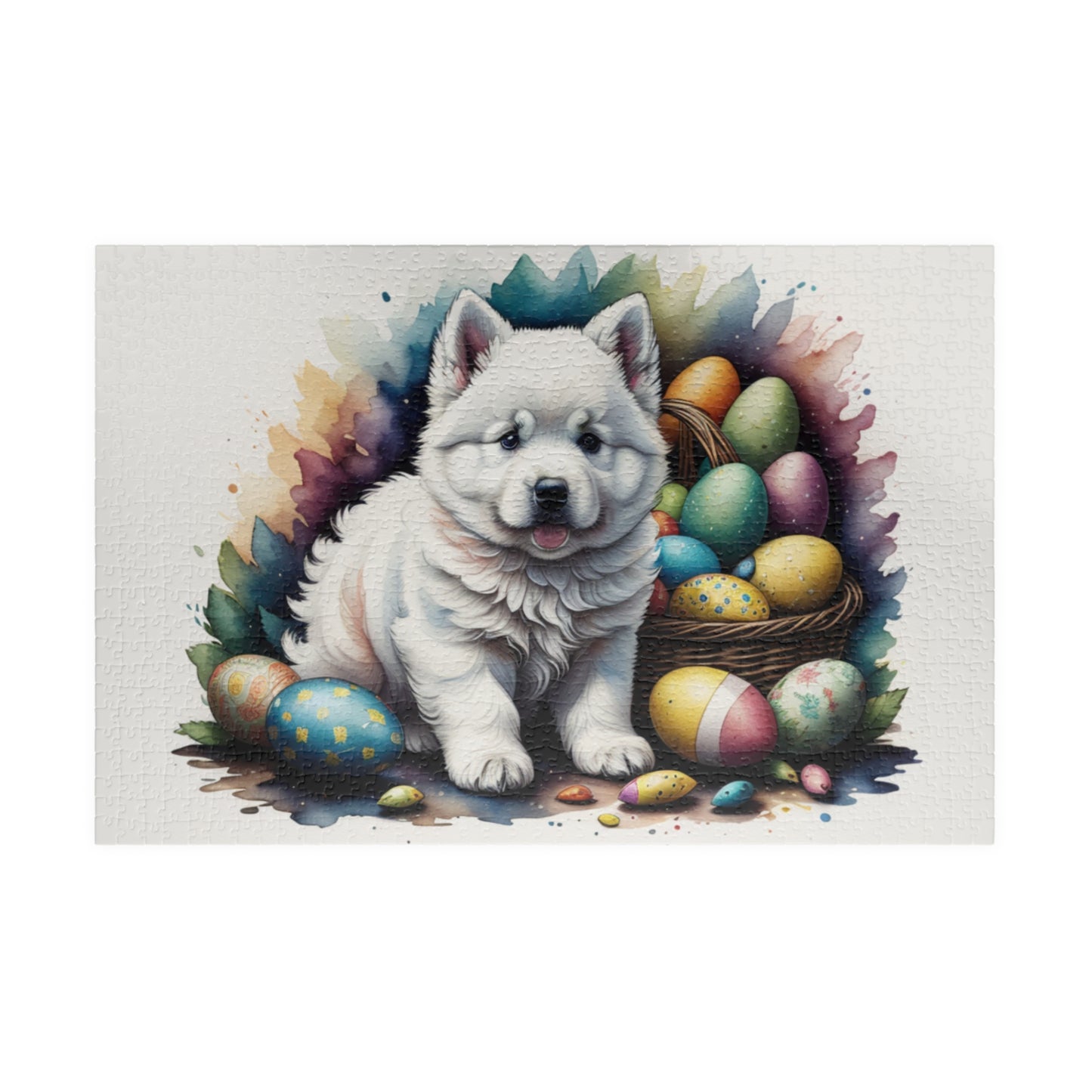 Samoyed - Hoppy Paws Easter Delight Mental Health Puzzle