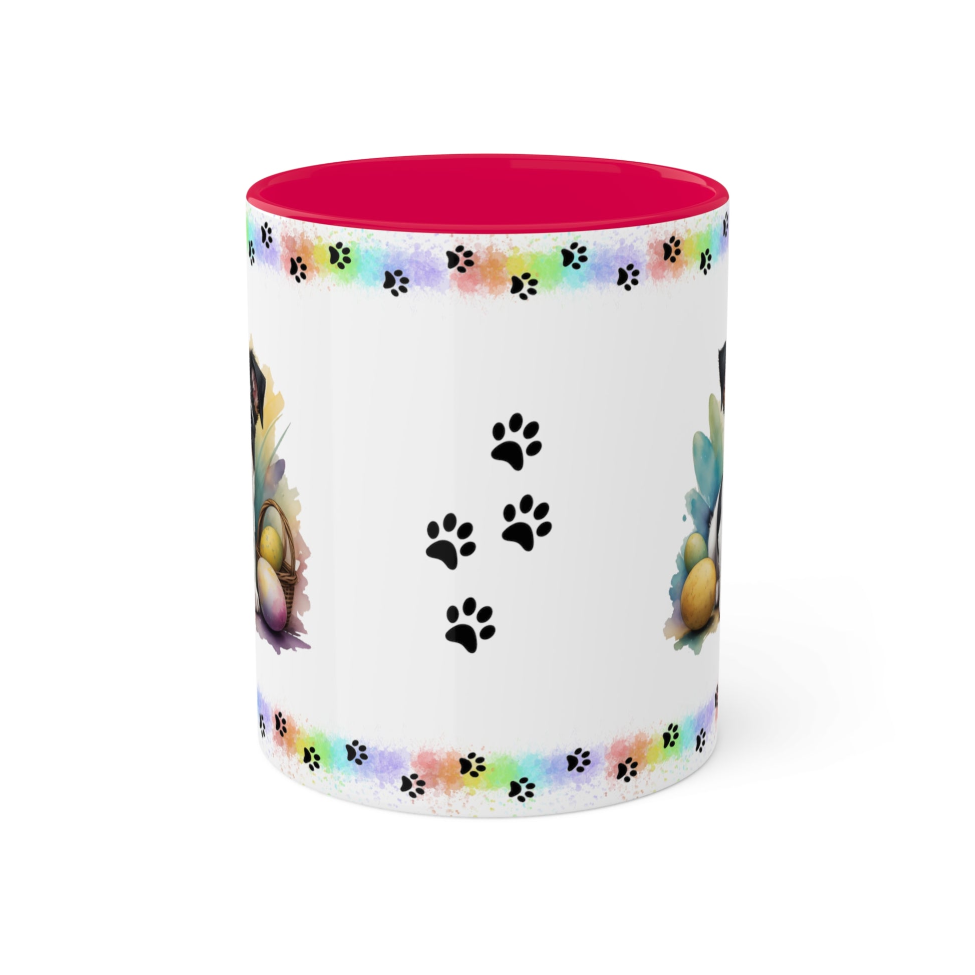 Jack Russel Terrier - Eggstra-Adorable Easter Puppy Two-Tone Coffee Mug, 11oz