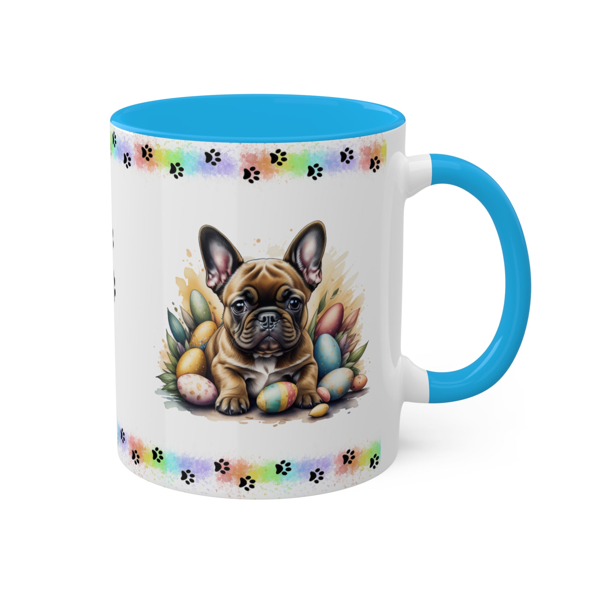 French Bulldog - Eggstra-Adorable Easter Puppy Two-Tone Coffee Mug, 11oz