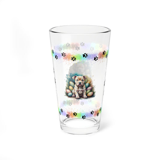 Pitbull - Pawsitively Joyful Easter Puppy - Pint Glass, 16oz