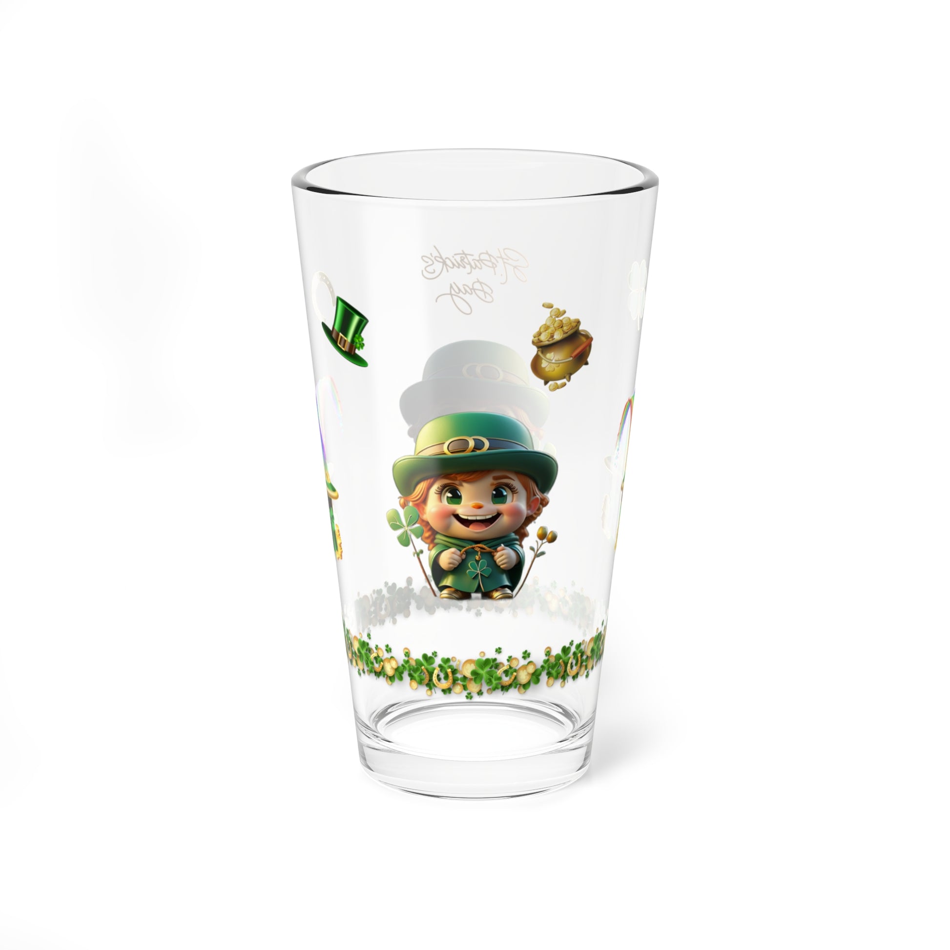 Serendipitous Leprechaun Laughter - St. Patrick's Day Pint Glass, 16oz