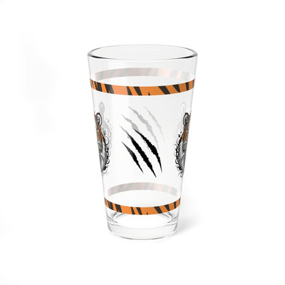 Tiger Spirit: Tiger-Inspired Pint Glass, 16oz