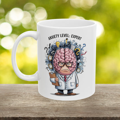 Anxiety Level: Expert  - Ceramic Mug, (11oz, 15oz)