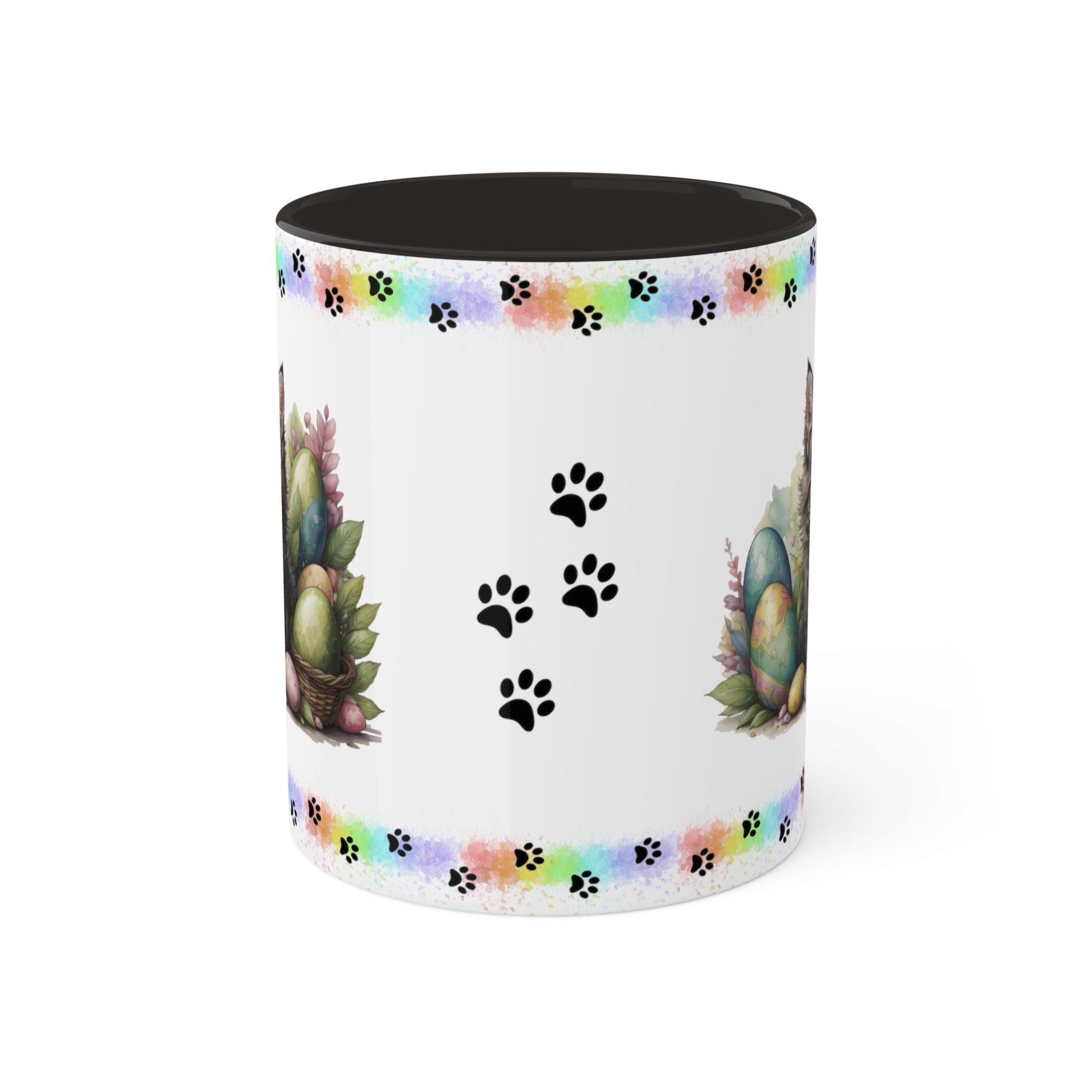 Maine Coon - Eggstra-Adorable Easter Kitten Two-Tone Coffee Mug, 11oz