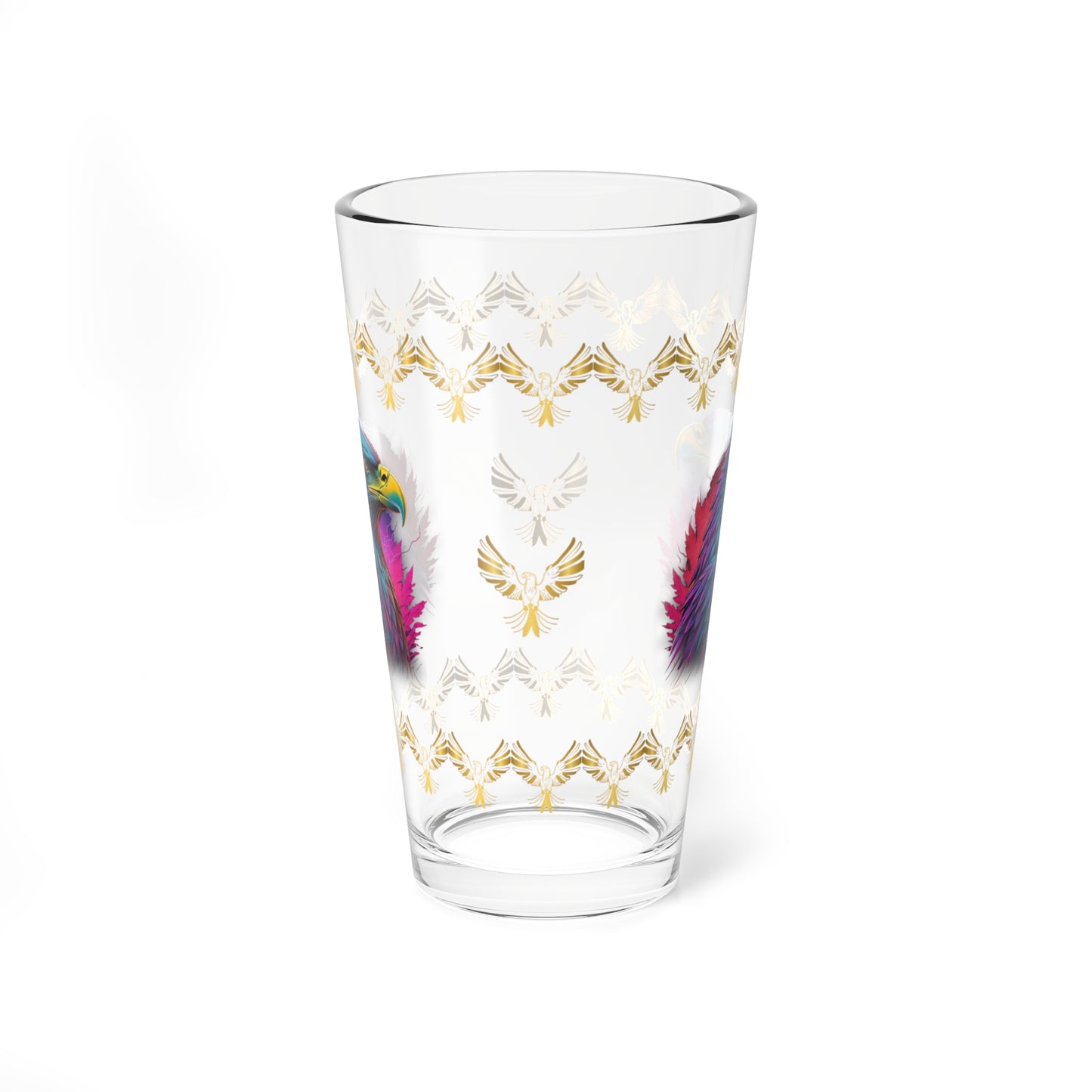 Triumphant Talons: Eagle-Inspired Pint Glass, 16oz