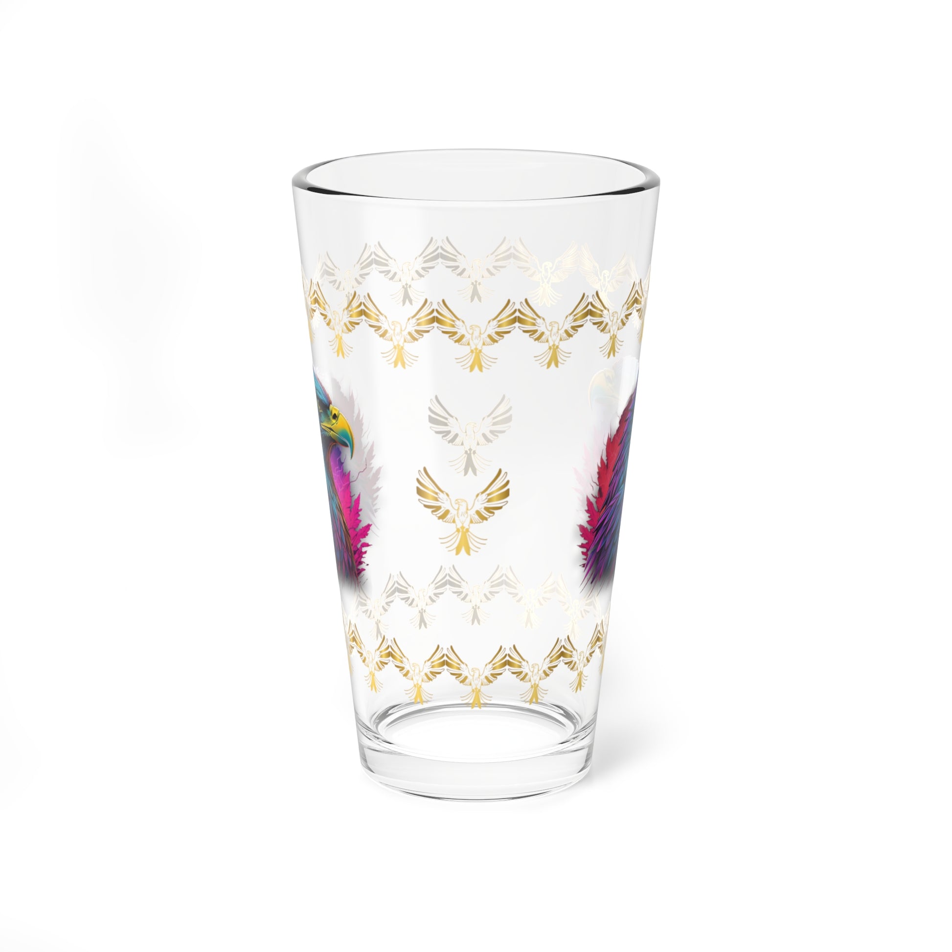 Triumphant Talons: Eagle-Inspired Pint Glass, 16oz