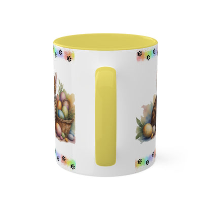 Bengal - Eggstra-Adorable Easter Kitten Two-Tone Coffee Mug, 11oz