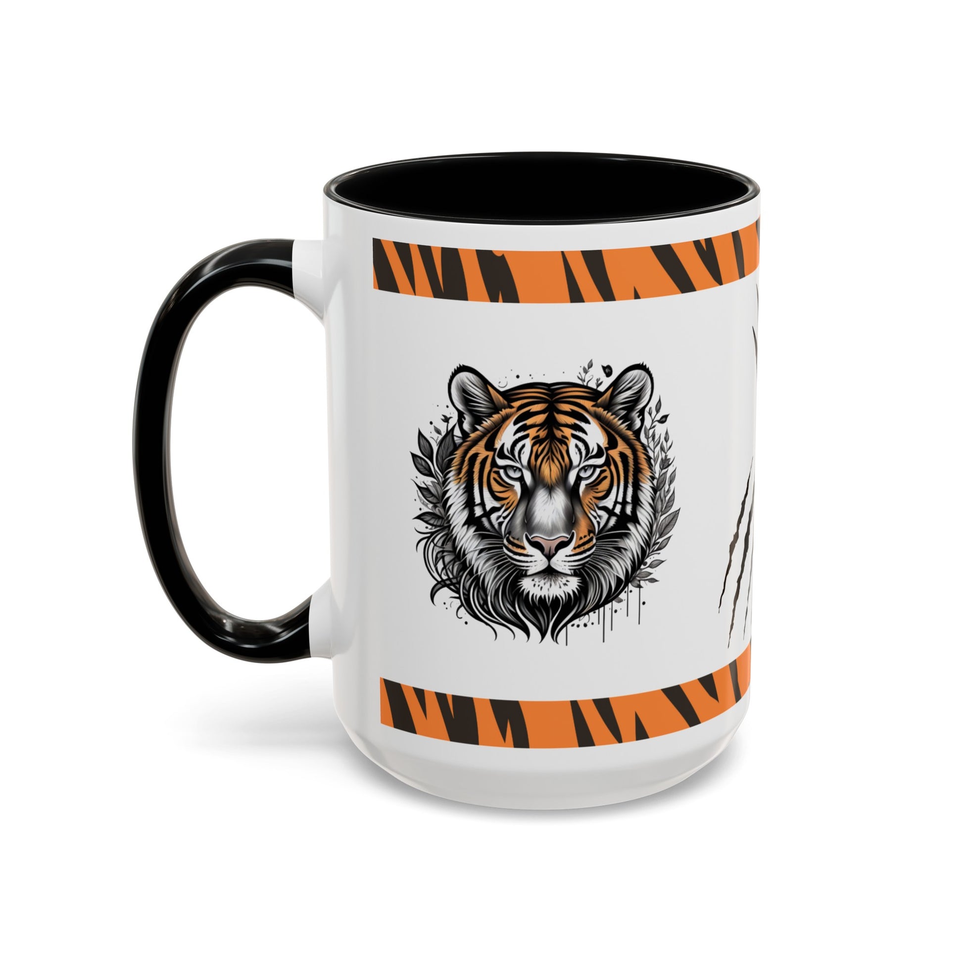 Empower Your Mind: Tiger Accent Coffee Mug (11, 15oz)