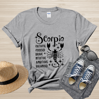 Scorpio Zodiac T-Shirt, Scorpio Astrology Shirt, Horoscope Gift, Scorpio Birthday, Scorpio Season Gift, Perfect Gift for Scorpio, Zodiac Tee