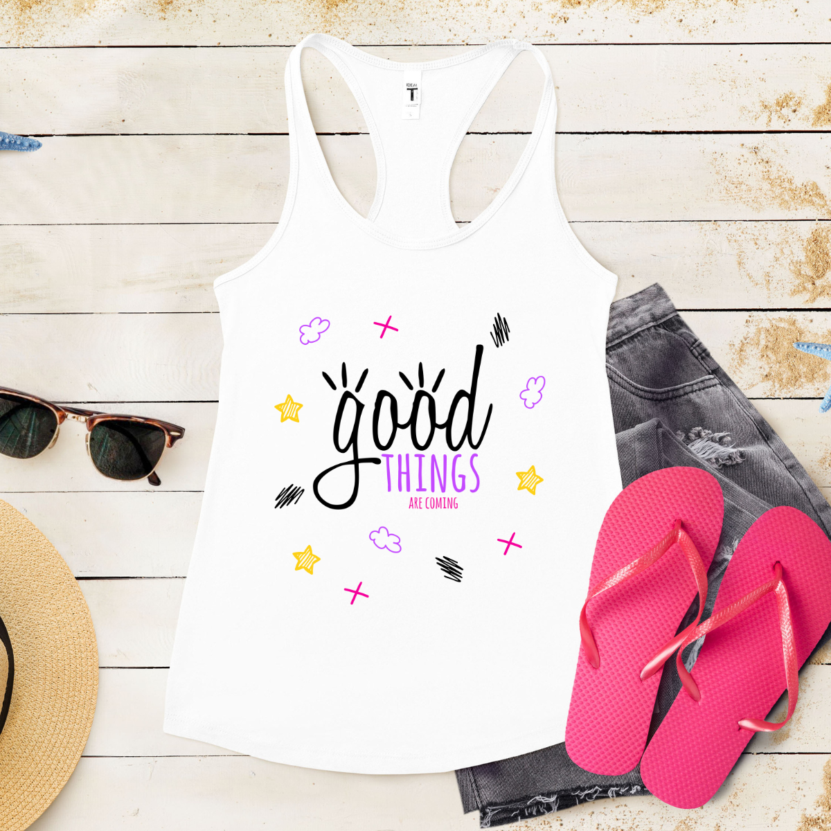 Good Things Are Coming - Women's Ideal Racerback Tank