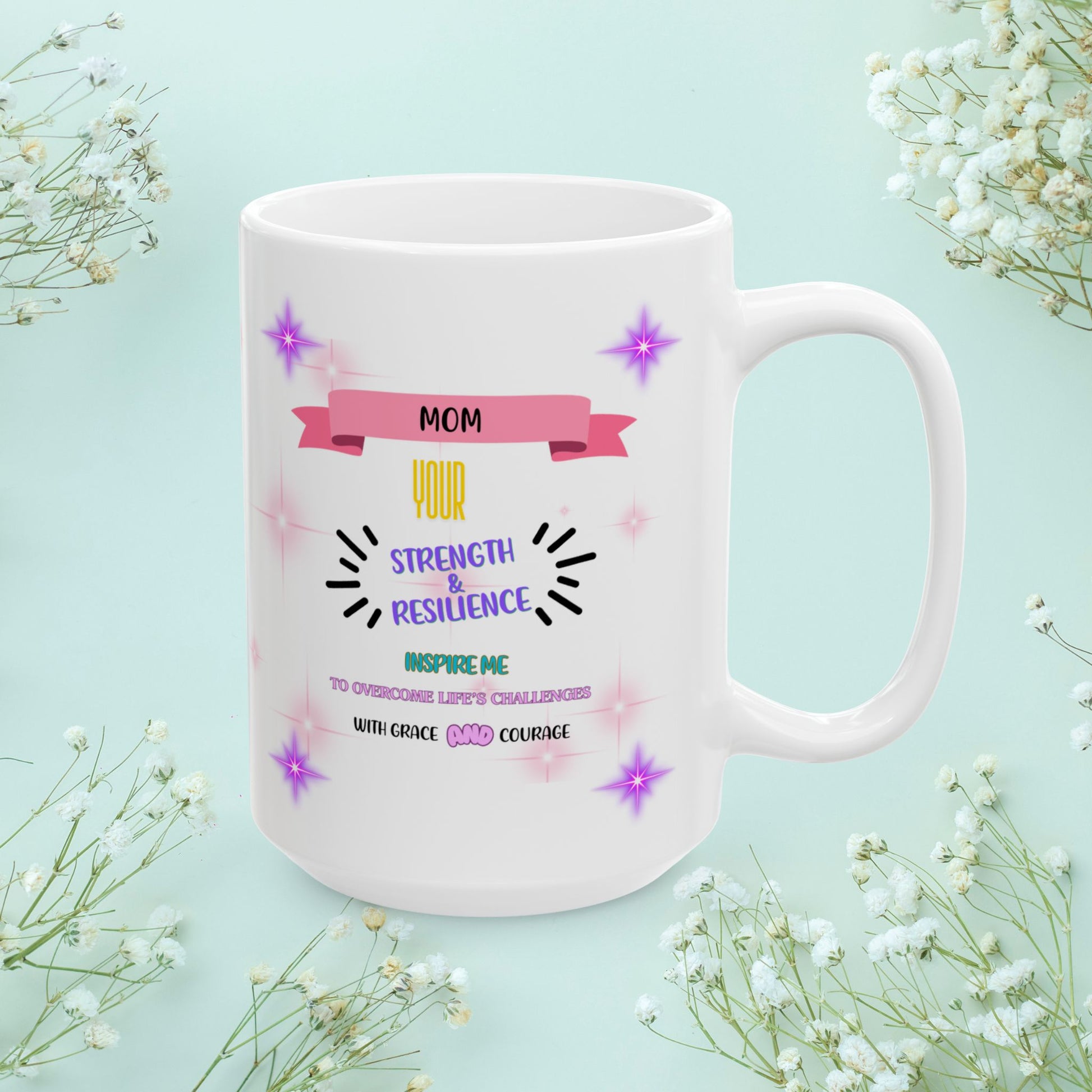 Mom Your Strength And Resilience... Personalized World's Best Mom Ceramic Mug, (11oz, 15oz), WBM8