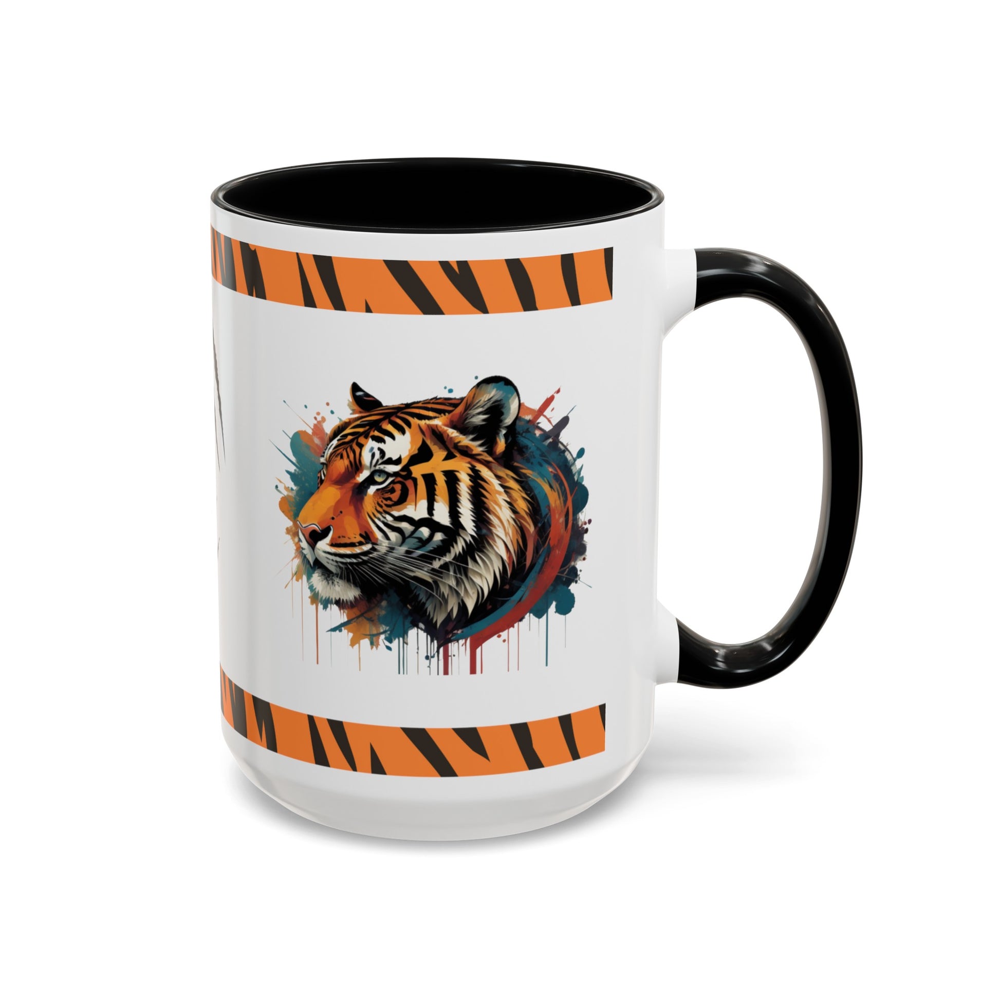 Mental Health Maneuver Tiger Unleashed: Tiger Accent Coffee Mug (11, 15oz)