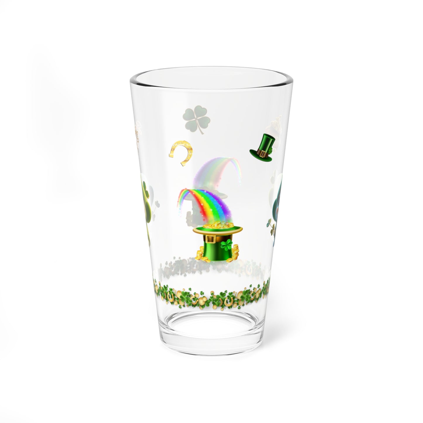 Blissful Blarney Kitten - St. Patrick's Day Pint Glass, 16oz