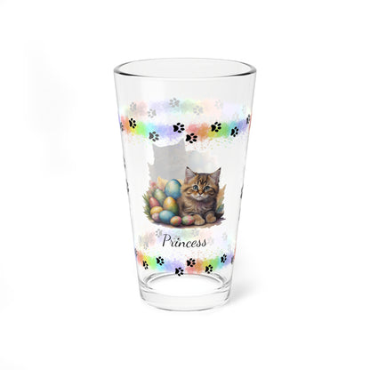 Siberian Easter Kitten 16oz Pint Glass - Personalized Cat-Themed Gift, Mental Health Drinkware, Holiday Décor & Easter Celebration