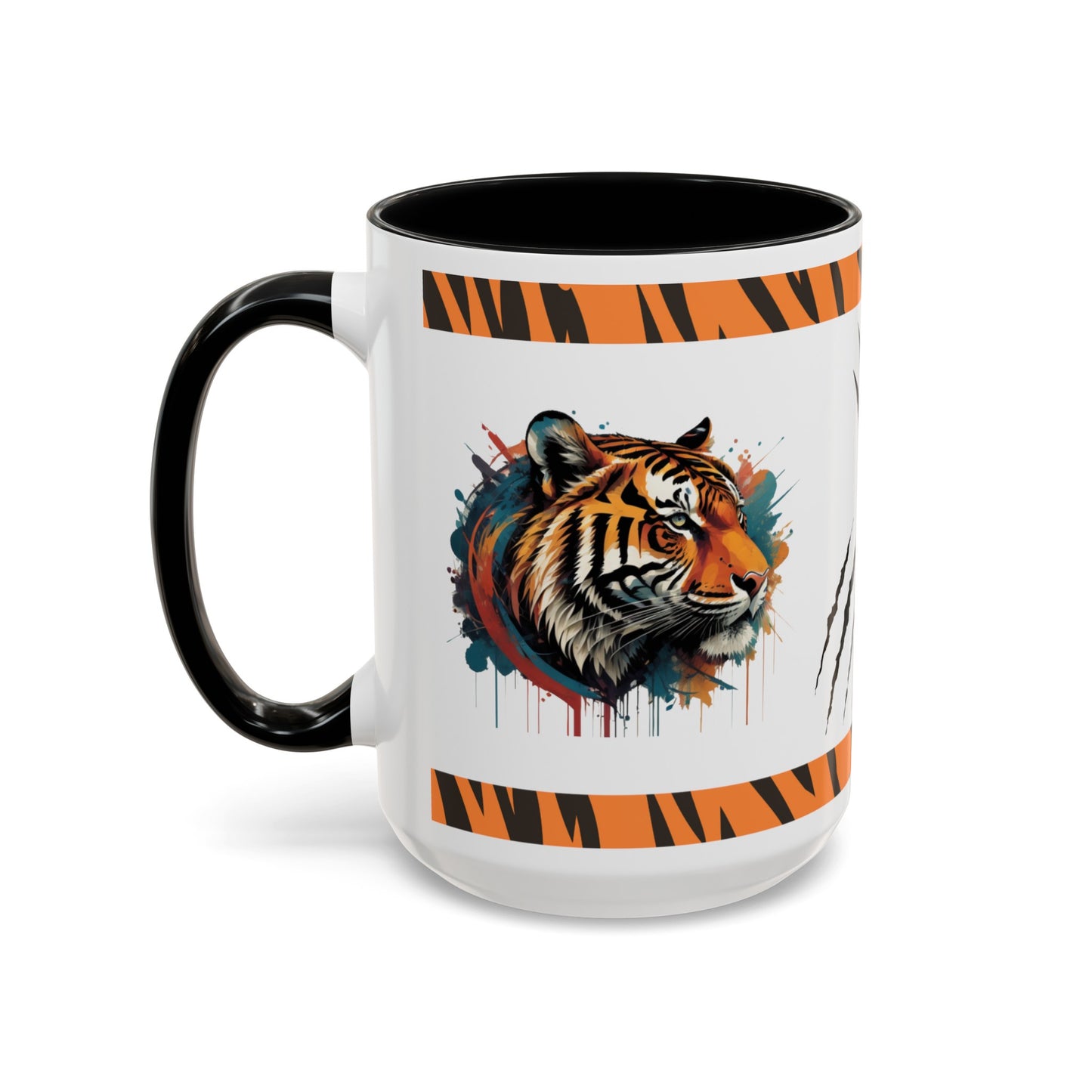 Mental Health Maneuver Tiger Unleashed: Tiger Accent Coffee Mug (11, 15oz)