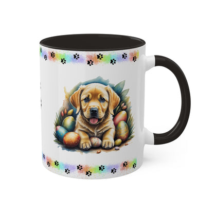 Yellow Lab - Eggstra-Adorable Easter Puppy Two-Tone Coffee Mug, 11oz