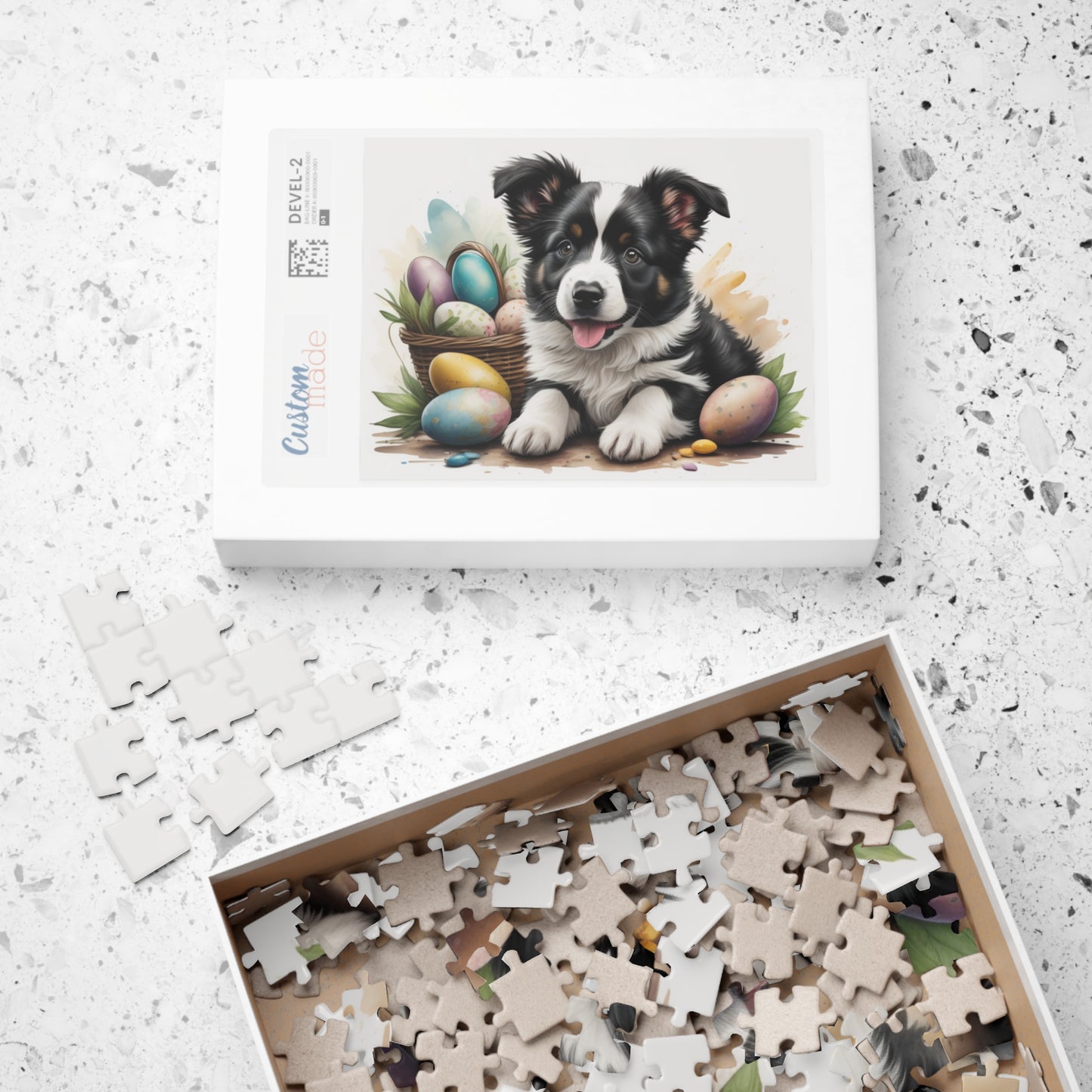 Border Collie - Hoppy Paws Easter Delight Mental Health Puzzle