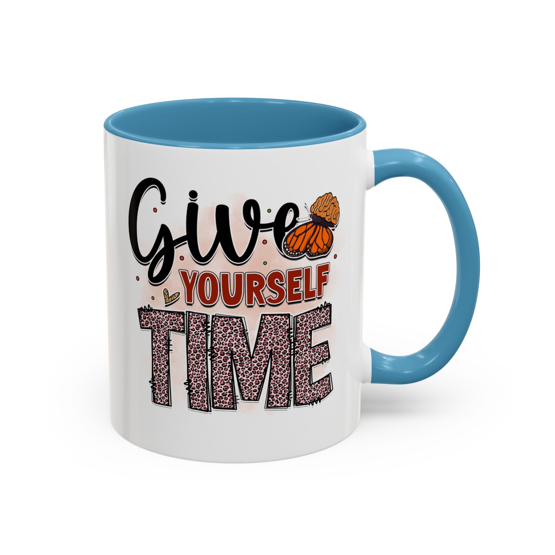 Give Yourself Time - Accent Coffee Mug (11, 15oz)