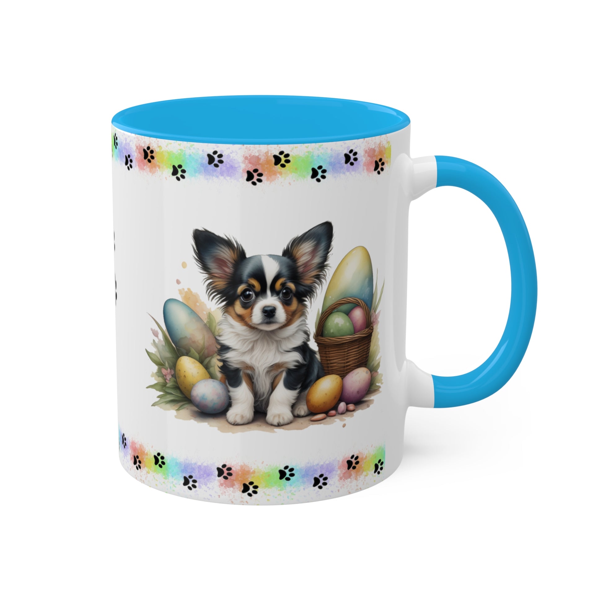 Papillon - Eggstra-Adorable Easter Puppy Two-Tone Coffee Mug, 11oz