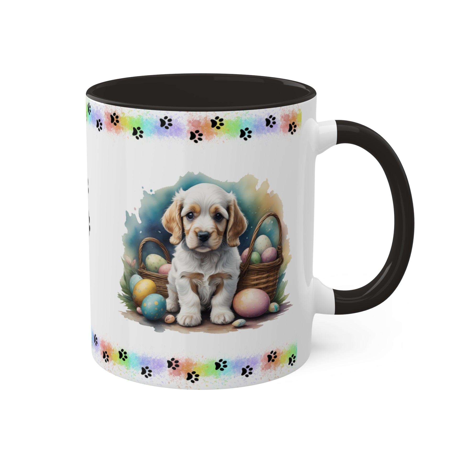 Cocker Spaniel - Eggstra-Adorable Easter Puppy Two-Tone Coffee Mug, 11oz