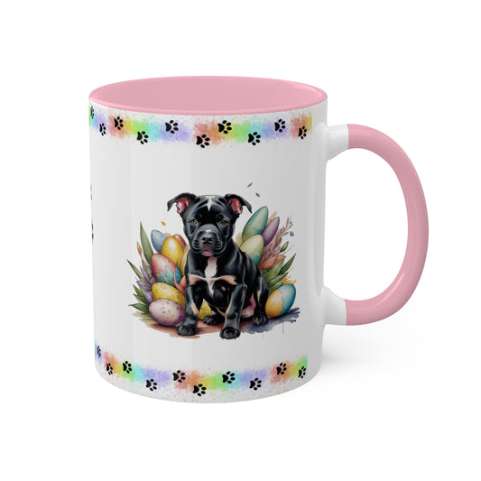 Pitbull - Eggstra-Adorable Easter Puppy Two-Tone Coffee Mug, 11oz