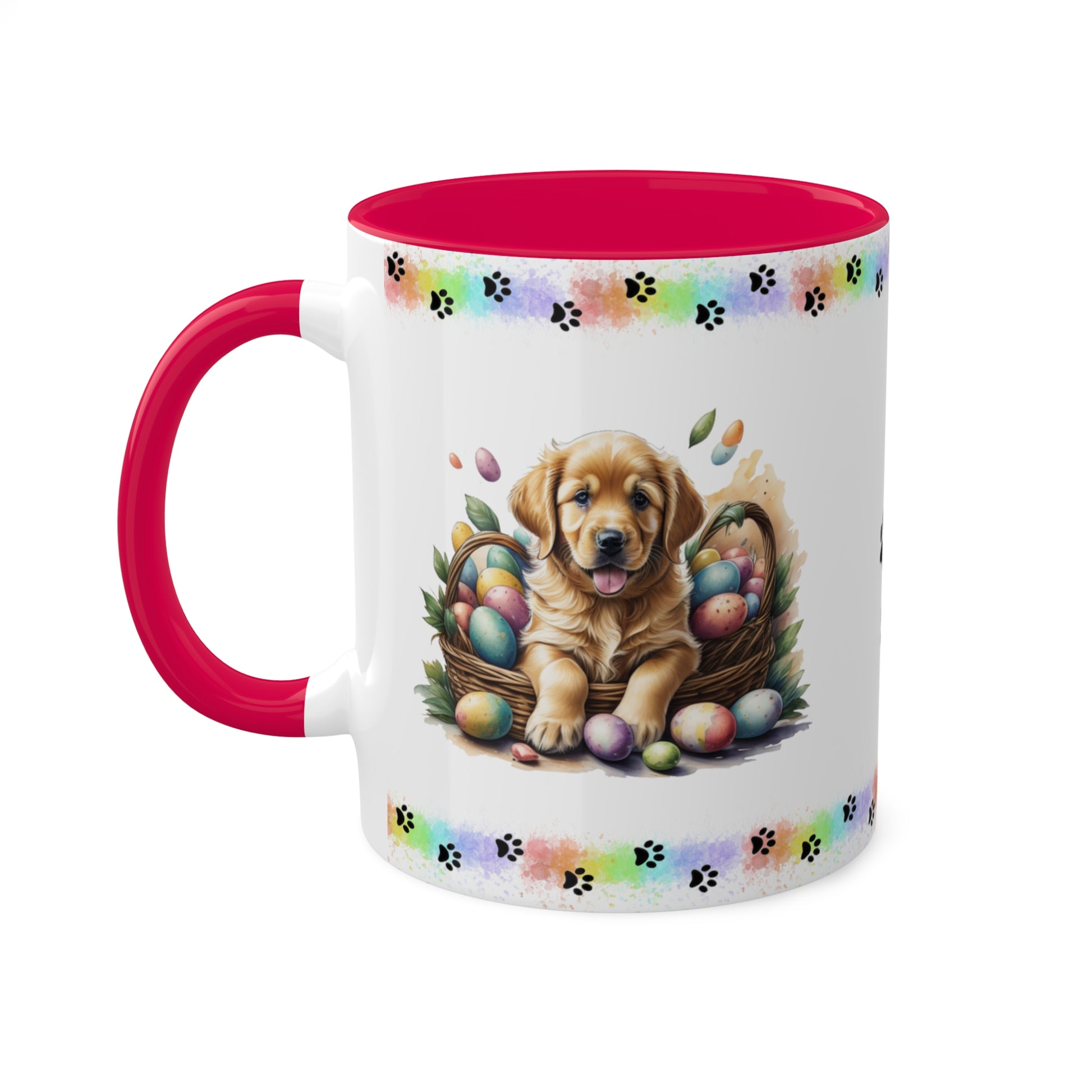 Golden Retriever - Eggstra-Adorable Easter Puppy Two-Tone Coffee Mug, 11oz