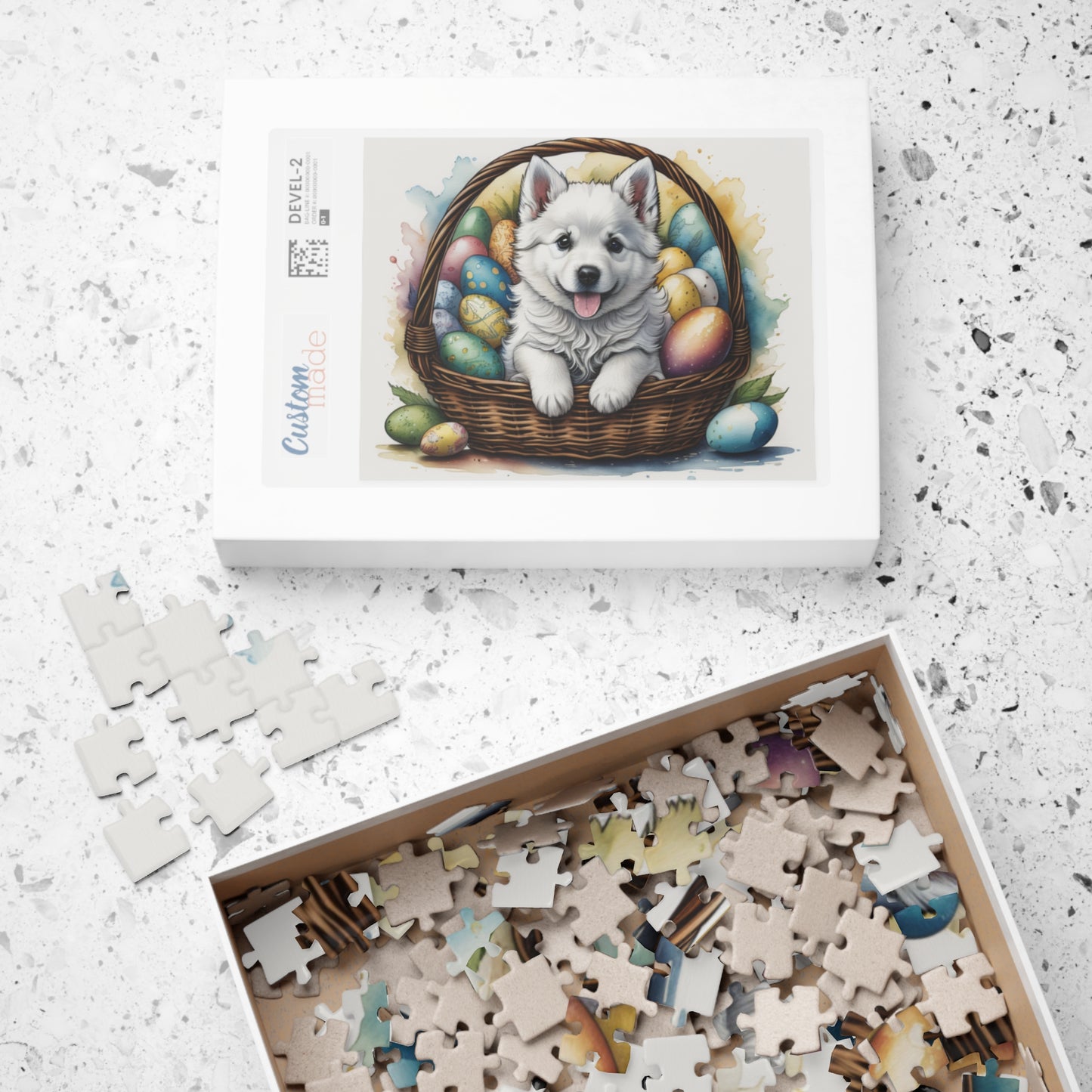 American Eskimo - Hoppy Paws Easter Delight Mental Health Puzzle