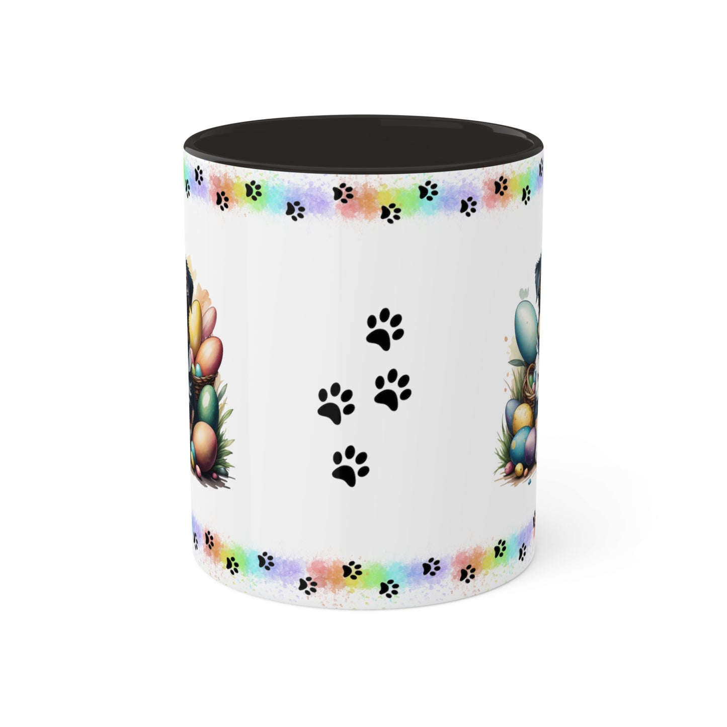 Australian Shepherd - Eggstra-Adorable Easter Puppy Two-Tone Coffee Mug, 11oz