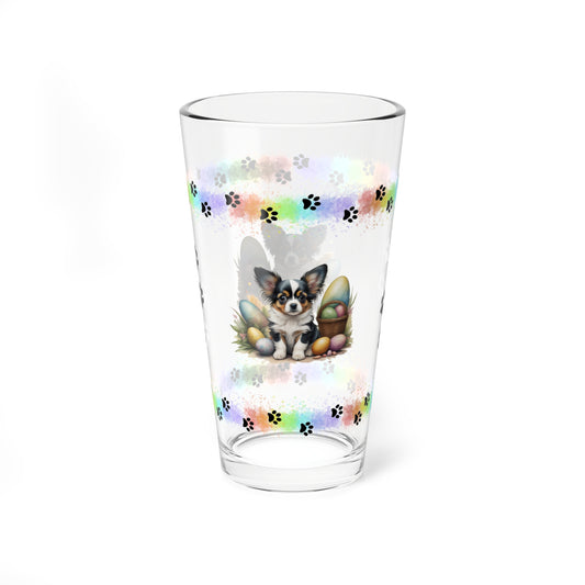 Papillon - Pawsitively Joyful Easter Puppy - Pint Glass, 16oz