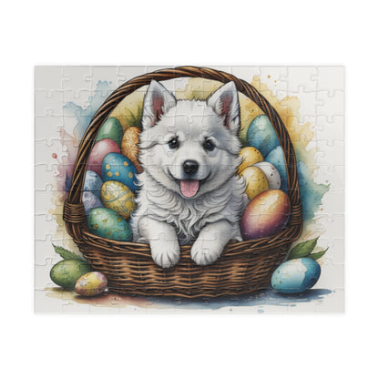 American Eskimo - Hoppy Paws Easter Delight Mental Health Puzzle