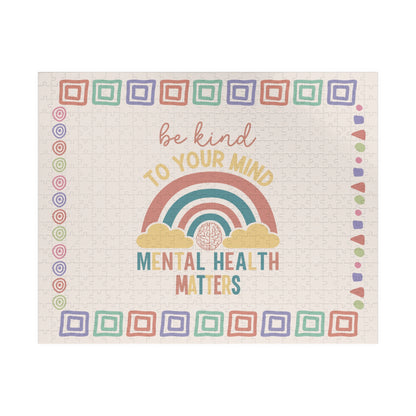 Be Kind To Your Mind Mental Health Matters - Mental Health Quote Puzzle