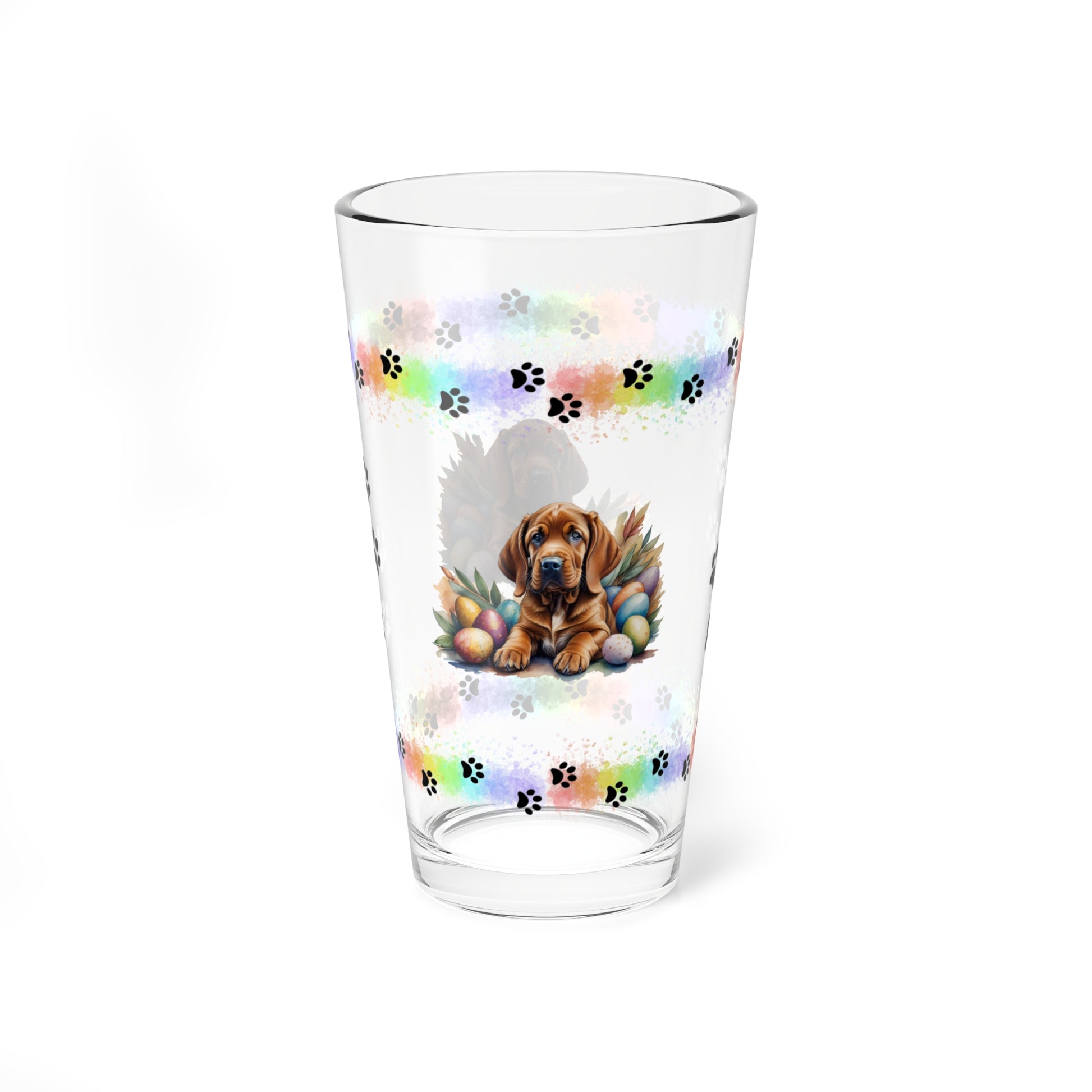 Bloodhound - Pawsitively Joyful Easter Puppy - Pint Glass, 16oz