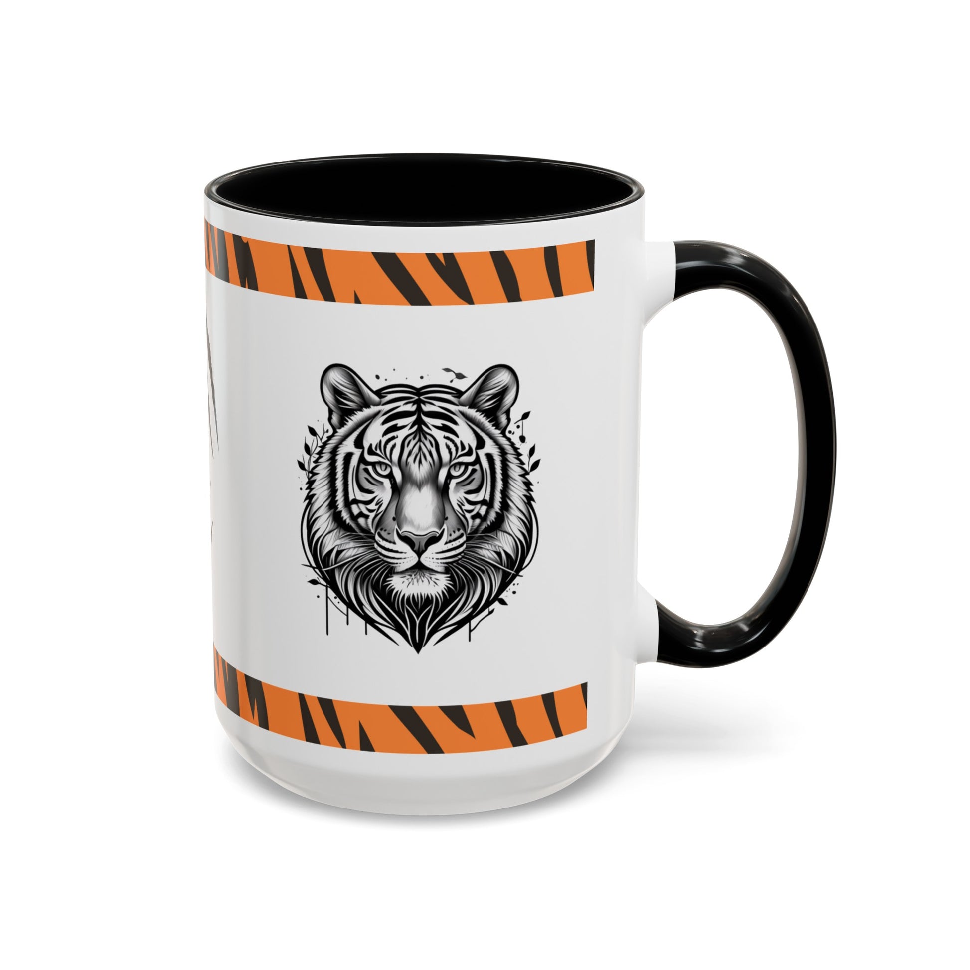 Courageous Roar: Tiger Accent Coffee Mug (11, 15oz)