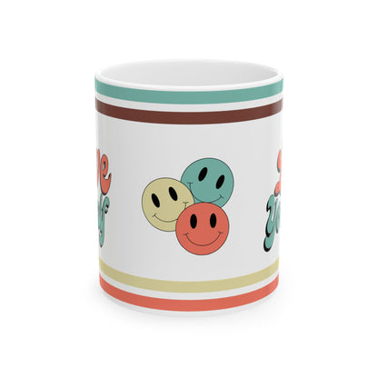 Love Yourself Retro Ceramic Mug, (11oz, 15oz)