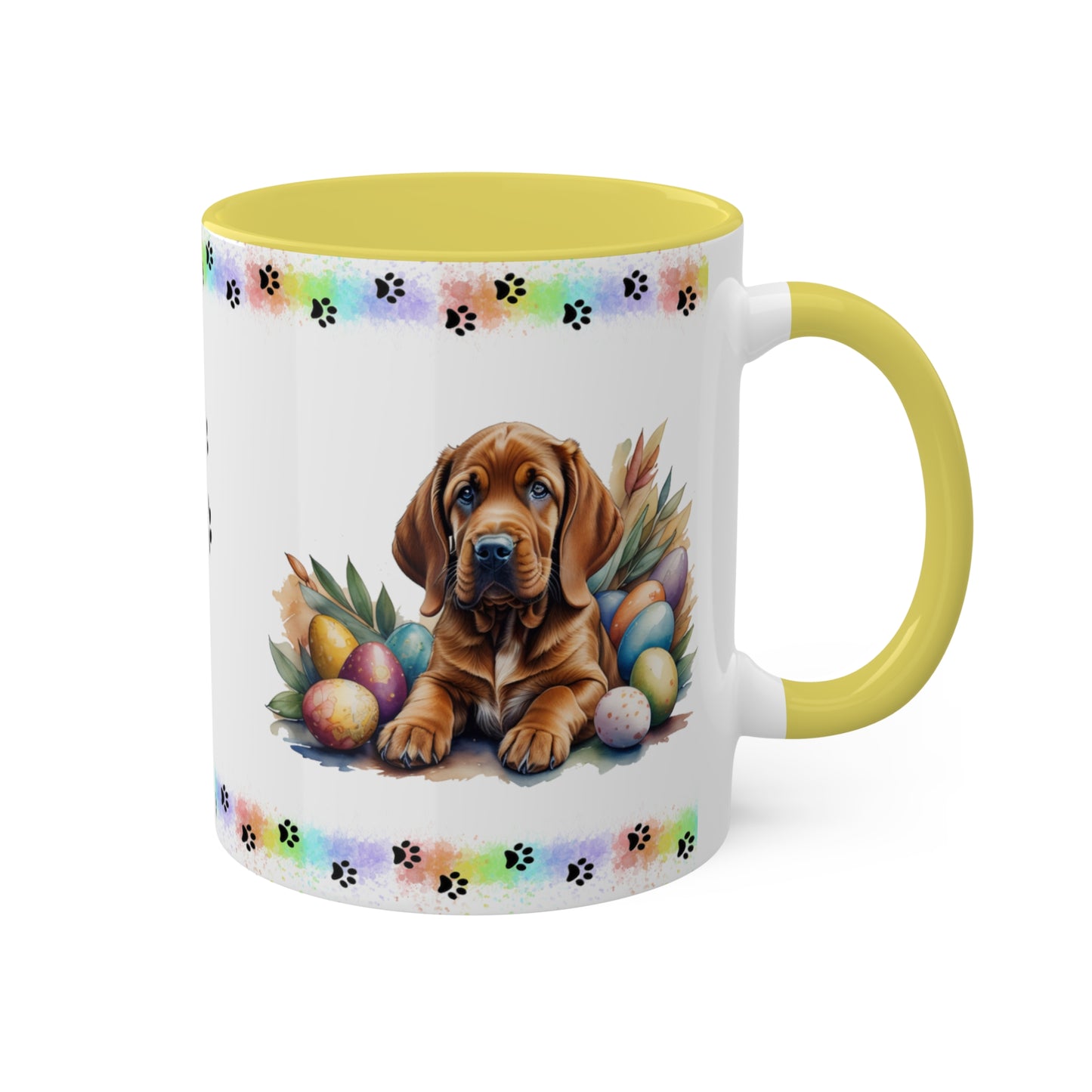 Bloodhound - Eggstra-Adorable Easter Puppy Two-Tone Coffee Mug, 11oz