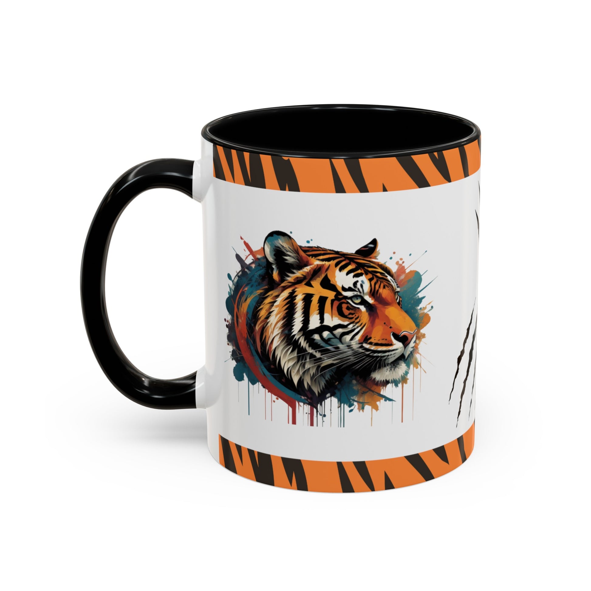 Mental Health Maneuver Tiger Unleashed: Tiger Accent Coffee Mug (11, 15oz)