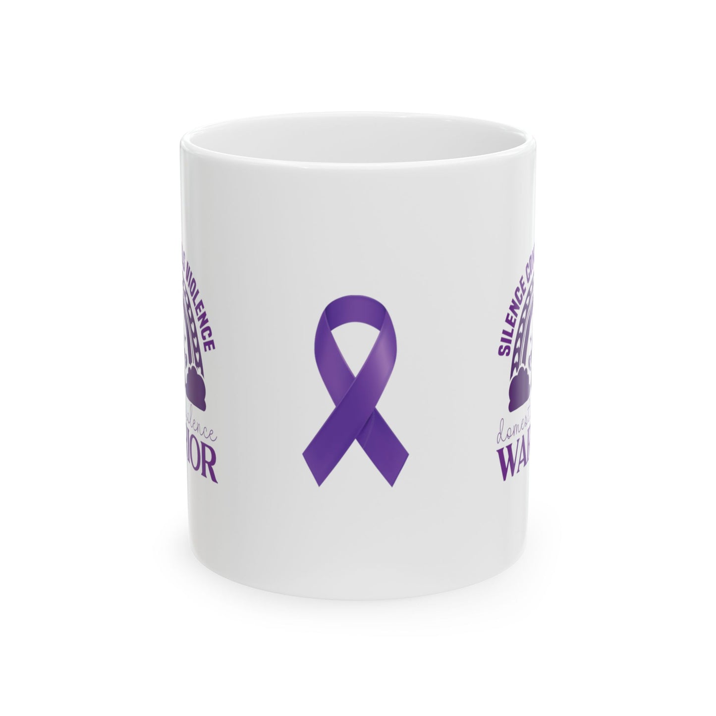 Silence Conceals Violence Domestic Violence Warrior Ceramic Mug, (11oz, 15oz)